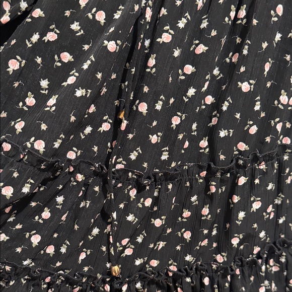 Floral Black Mini Dress - Picture 4 of 10